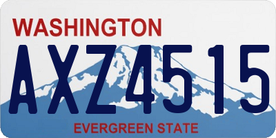 WA license plate AXZ4515