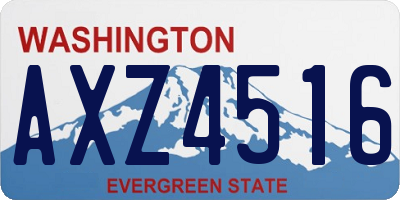 WA license plate AXZ4516