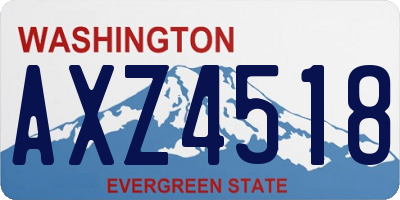 WA license plate AXZ4518