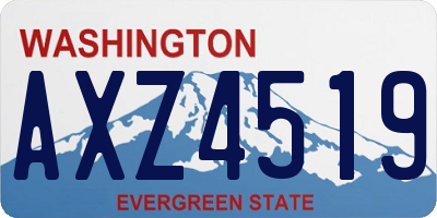 WA license plate AXZ4519