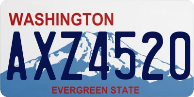 WA license plate AXZ4520
