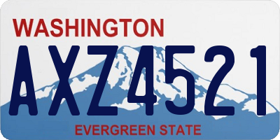 WA license plate AXZ4521