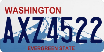 WA license plate AXZ4522