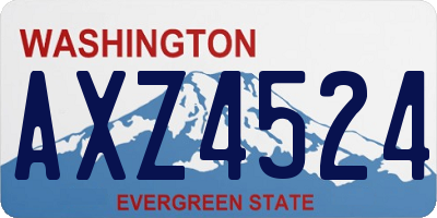 WA license plate AXZ4524