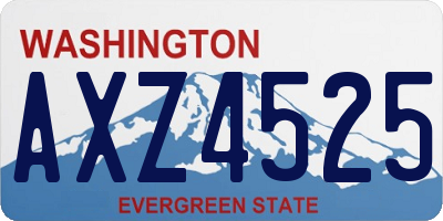 WA license plate AXZ4525