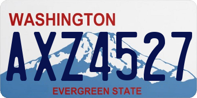 WA license plate AXZ4527