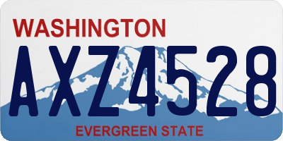 WA license plate AXZ4528