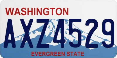 WA license plate AXZ4529