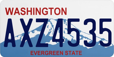 WA license plate AXZ4535