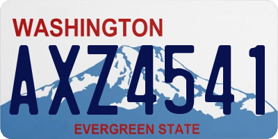 WA license plate AXZ4541