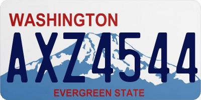 WA license plate AXZ4544