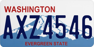 WA license plate AXZ4546