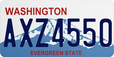 WA license plate AXZ4550