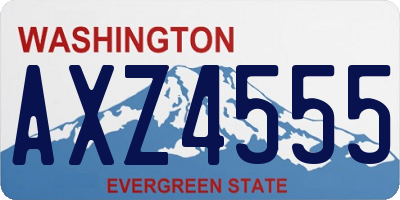 WA license plate AXZ4555