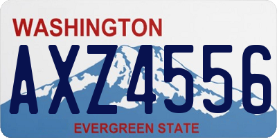 WA license plate AXZ4556