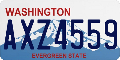 WA license plate AXZ4559