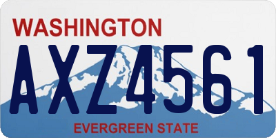 WA license plate AXZ4561