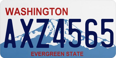 WA license plate AXZ4565