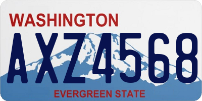WA license plate AXZ4568