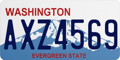 WA license plate AXZ4569