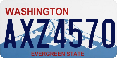 WA license plate AXZ4570