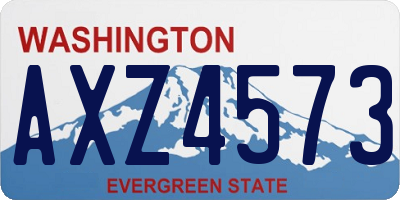 WA license plate AXZ4573