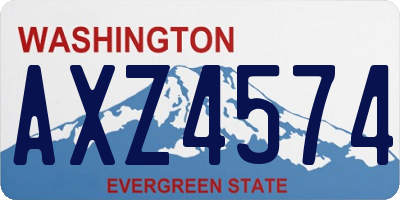 WA license plate AXZ4574