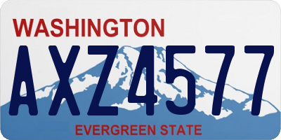 WA license plate AXZ4577