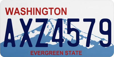 WA license plate AXZ4579