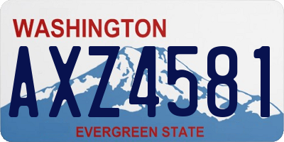 WA license plate AXZ4581