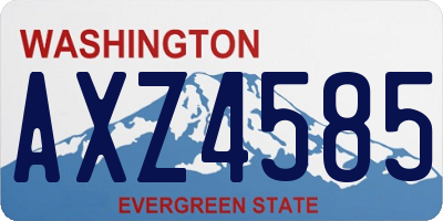 WA license plate AXZ4585