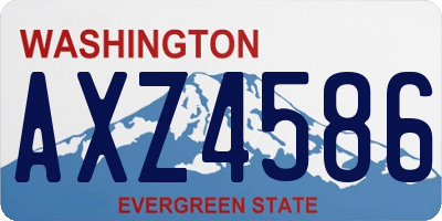 WA license plate AXZ4586