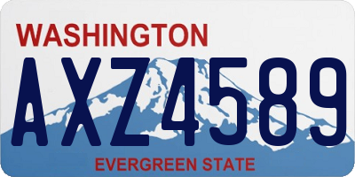 WA license plate AXZ4589