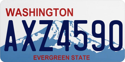 WA license plate AXZ4590