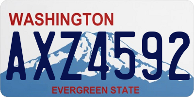 WA license plate AXZ4592