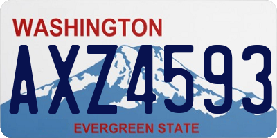 WA license plate AXZ4593