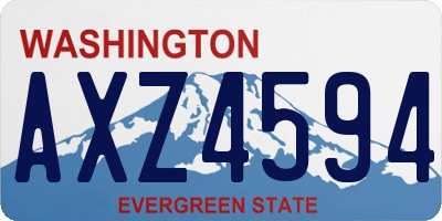 WA license plate AXZ4594