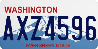 WA license plate AXZ4596