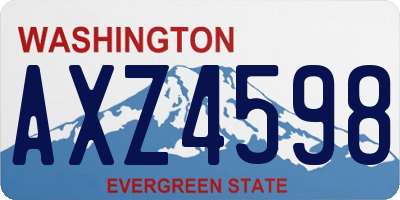 WA license plate AXZ4598