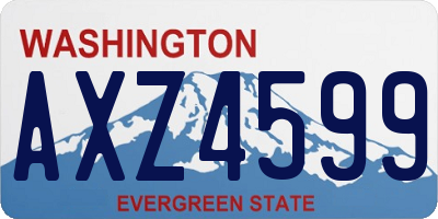 WA license plate AXZ4599