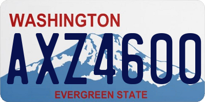 WA license plate AXZ4600