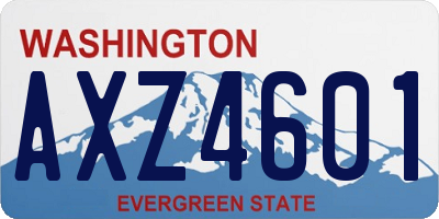 WA license plate AXZ4601