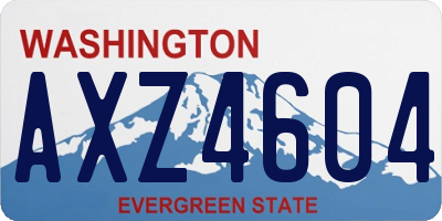 WA license plate AXZ4604