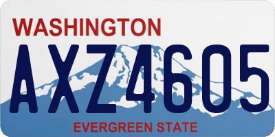 WA license plate AXZ4605