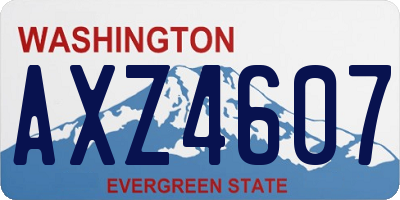 WA license plate AXZ4607