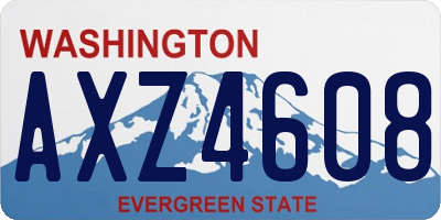 WA license plate AXZ4608