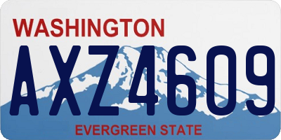 WA license plate AXZ4609