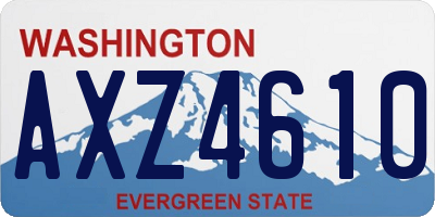 WA license plate AXZ4610