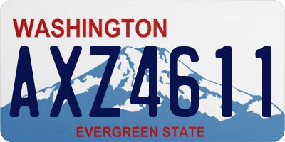 WA license plate AXZ4611