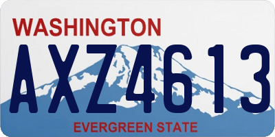 WA license plate AXZ4613